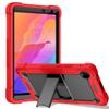 YOUULAR Tablet Computer Case for Huawei MatePad T8 8 inch Cover with Built-in Stand for Heavy Duty Military Grade Shockproof Hard Hybrid,Black+red view 1