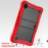YOUULAR Tablet Computer Case for Huawei MatePad T8 8 inch Cover with Built-in Stand for Heavy Duty Military Grade Shockproof Hard Hybrid,Black+red view 4