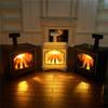 KREZMHLD 3 Pcs LED Miniature Luminous Fireplace Lights, Home Interior Decoration Ornament, Doll Furniture, Black, Red, White view 4