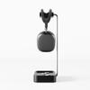 Raico Headphone Stand with Catchall Tray Base Premium Showpiece Headset Holder with Storage Solid Wood (Black Wood) view 1