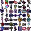 100 Pcs Cool Neon Stickers,Water Bottle Stickers, Sticker Pack for Kids Adults Teens, Waterproof Vinyl Stickers, Stickers for Laptop, Water Bottle, Guitar, Skateboard, Luggage, Phone (Cool Neon-01) view 3