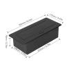AC125V 10A Recessed Power Socket with Two USB Ports Slow Opening Waterproof Modern Recessed Power Strip Desk Outlet Plug in 3 Outlets for Home Office(26.5cm/10.43in) view 2