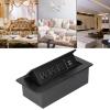 AC125V 10A Recessed Power Socket with Two USB Ports Slow Opening Waterproof Modern Recessed Power Strip Desk Outlet Plug in 3 Outlets for Home Office(26.5cm/10.43in) view 4
