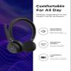 Lenovo Wireless VoIP Headset Teams Certified, Noise-Canceling Mic, Bluetooth 5.3 Multipoint, USB-A Receiver, 31-Hour Talk & 60-Hour Playback, Lightweight Over-Ear Design, Replaceable Earcups view 2
