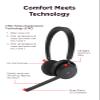 Lenovo Wireless VoIP Headset Teams Certified, Noise-Canceling Mic, Bluetooth 5.3 Multipoint, USB-A Receiver, 31-Hour Talk & 60-Hour Playback, Lightweight Over-Ear Design, Replaceable Earcups view 3