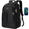Travel Laptop Backpack for Women 15.6 Inch Computer Backpacks with USB Charging Hole Anti Theft Carry on Bag College Bookbag Large Black Back Pack for Work Business Traveling Commuter Daypack-Black view 1