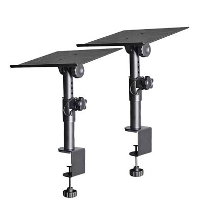 GLigeT Monitor Speaker Stands Enlarged Metal Desk Clamp Bracket Speaker Bracket Desktop Fixed Audio Lift Bracket HiFi Surround Monitor Speakers Studio Monitor Stand