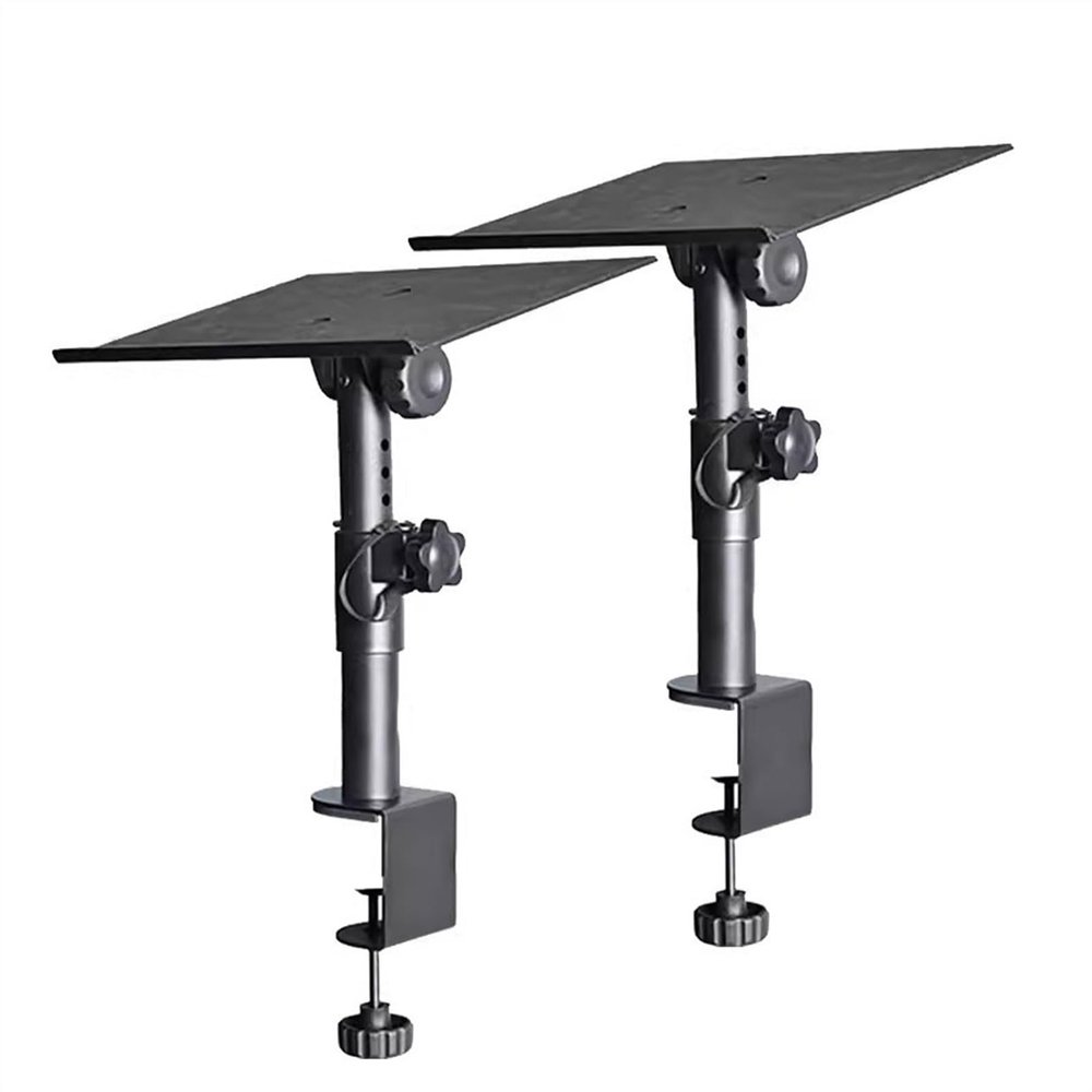 GLigeT Monitor Speaker Stands Enlarged Metal Desk Clamp Bracket Speaker Bracket Desktop Fixed Audio Lift Bracket HiFi Surround Monitor Speakers Studio Monitor Stand