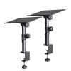 GLigeT Monitor Speaker Stands Enlarged Metal Desk Clamp Bracket Speaker Bracket Desktop Fixed Audio Lift Bracket HiFi Surround Monitor Speakers Studio Monitor Stand view 1