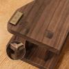 GLigeT Monitor Speaker Stands Black Walnut Center Speaker StandDesktop HiFi Audio Center StandSolid Wood Audiophile Speaker StandAmp Stand Studio Monitor Stand(A) view 4