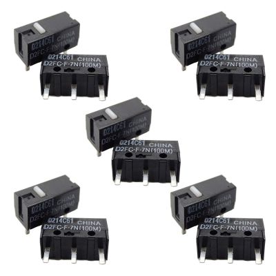 2/10Pcs WhiteDots Switches D2FC-F-7N(100M) Button 3Pin 0.74N 100Millions Clicks Time
