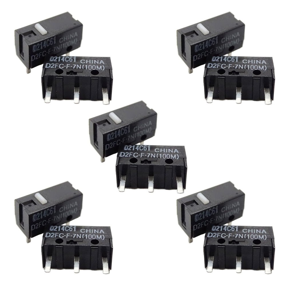 2/10Pcs WhiteDots Switches D2FC-F-7N(100M) Button 3Pin 0.74N 100Millions Clicks Time