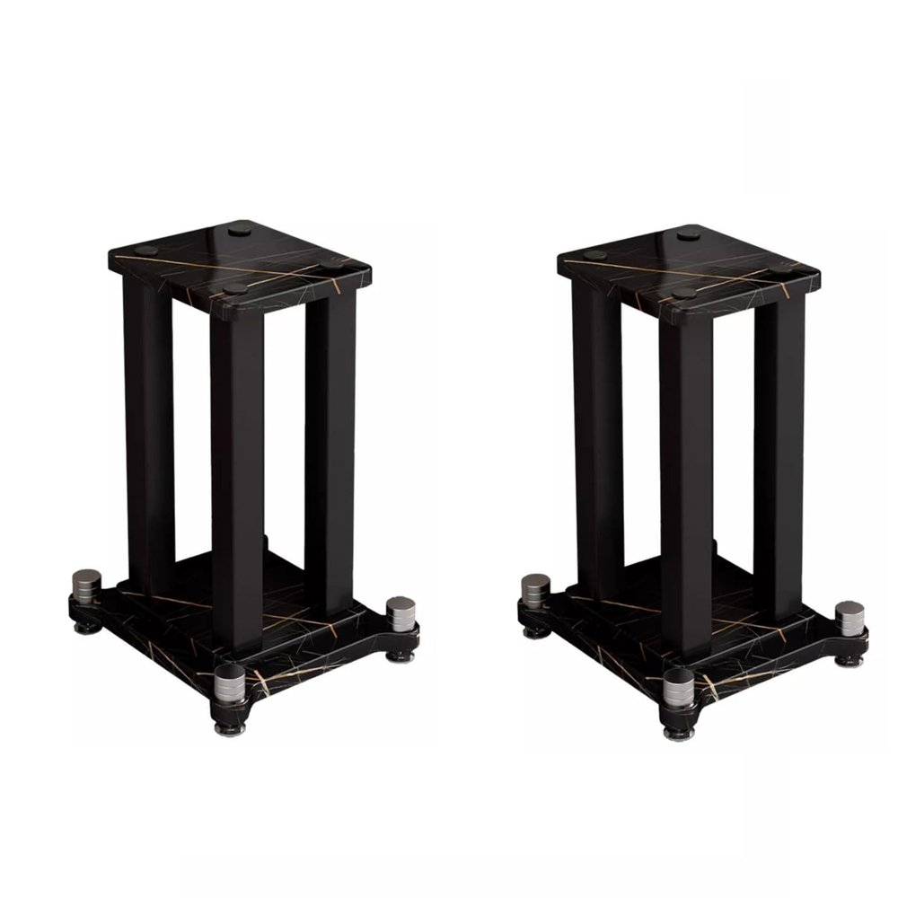 GLigeT Monitor Speaker Stands Speaker Stand Audio Bracket 6.5-inch 8-inch 10-inch 12-inch Home Theater Studio Metal Wood Shock Absorbing Nail Studio Monitor Stand(22 * 25 * 60)