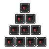 Black Red 2 Position 2 Terminals Spring Clip Square Speaker Board Metal + 43mm Board Length view 1