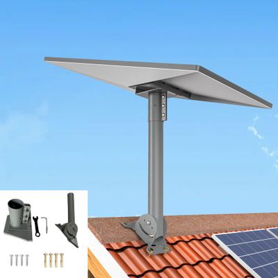 ThreeIslandsArt Starlink Gen 3 Roof Mount,Starlink Pole Mount Starlink Mounting Kit,Compatible with Starlink Standard Dish,V3 Mount Plate Roof Mount V3 Kickstand Dish, Dark Grey, RM001