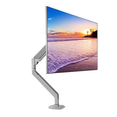 Bracket Arm 17-32" Bracket for Desktop Monitor, Height Adjustable Desk Stand with Gas Spring, Support Aluminum Single Arm with Max VESA 75 * 75mm 100 * 100mm Display Bracket (Free)
