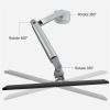 Bracket Arm 17-32" Bracket for Desktop Monitor, Height Adjustable Desk Stand with Gas Spring, Support Aluminum Single Arm with Max VESA 75 * 75mm 100 * 100mm Display Bracket (Free) view 3