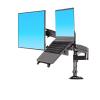 AVXANKTG H180 FP-2 22"-32" LCD TV Monitor Desktop Stand + 10"-17" Laptop Stand Gas Spring Full Motion 2-12kg Double Arm Clamp Hole view 2
