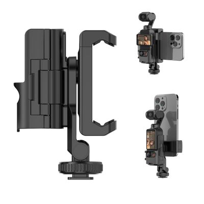 XBERSTAR Expansion Adapter for DJI Osmo Pocket 3 Protective Case Bracket Mount forDJI Osmo Pocket 3 Cell Phone Expansion Accessories with 1/4" Thread Hole (Black)