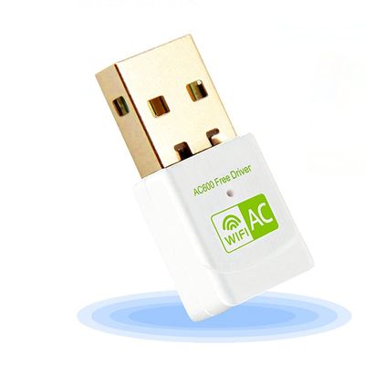 WEIWO Adapter Ethernet Dongle 600Mbps 5Ghz LAN Adapter PC Antena Receiver AC Network Card(OneColor)