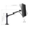 17"-32" Screen Monitor Stand Full Motion Desktop Monitor Stand for Desktop Monitor, Supports up to 18 lbs (Silver Gray) view 2