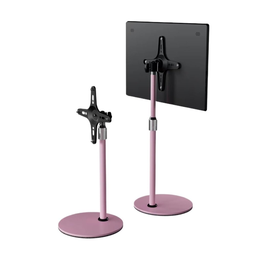AVXANKTG Portable Monitor Stand Height Adjustable Vesa Monitor Stand Freestanding Low Profile Desk Stand Up to 18"(VESA Version-02)