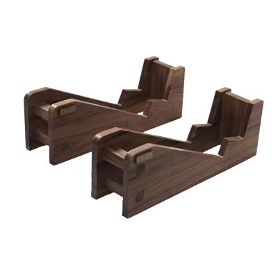 GLigeT Monitor Speaker Stands Black Walnut Center Speaker StandDesktop HiFi Audio Center StandSolid Wood Audiophile Speaker StandAmp Stand Studio Monitor Stand(C)