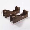 GLigeT Monitor Speaker Stands Black Walnut Center Speaker StandDesktop HiFi Audio Center StandSolid Wood Audiophile Speaker StandAmp Stand Studio Monitor Stand(C) view 2