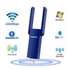 WEIWO Adapter 1300Mbps 5Ghz Compatible 4.2 Ethernet 2 * 3dbi Antenna PC for Computer BT4.2 Music Receiver Card view 2
