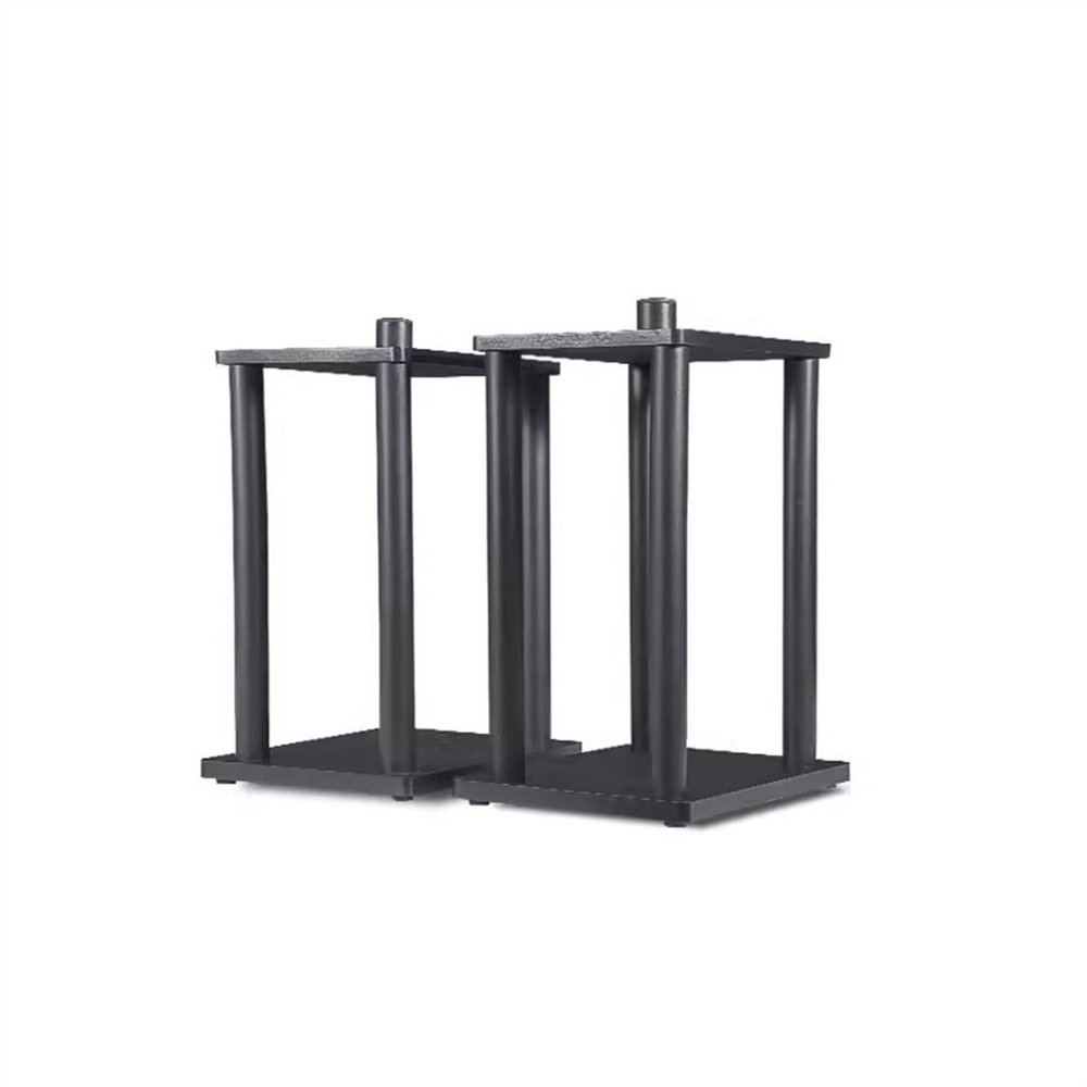GLigeT Monitor Speaker Stands Wooden Steel Column Bookshelf Audio Bracket Surround Speaker Stand Card Bag KTV Professional Box Floor Stand Studio Monitor Stand(40CM)