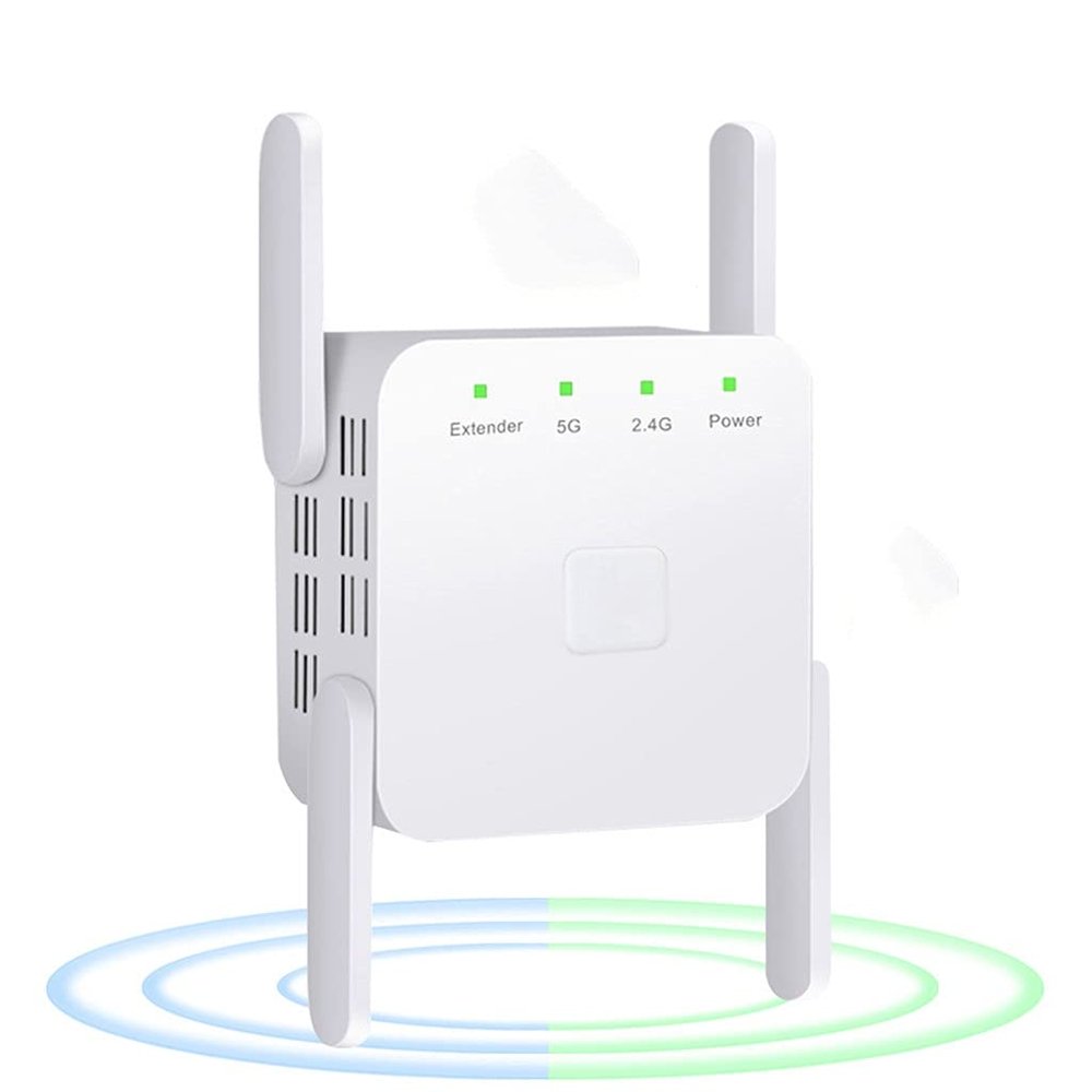 WEIWO 5 Ghz Repeater Extender 1200Mbps Amplifier 802.11N Long Range Wi fi Signal Booster 2.4G Repiter(5G)