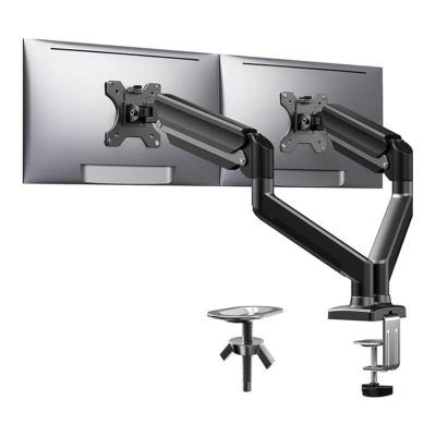 JFUDJKLI Dual Monitor Mounting Bracket Desk Extendable Monitor Stand