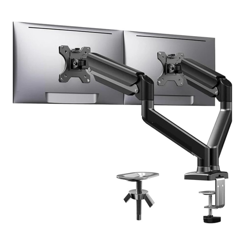 JFUDJKLI Dual Monitor Mounting Bracket Desk Extendable Monitor Stand