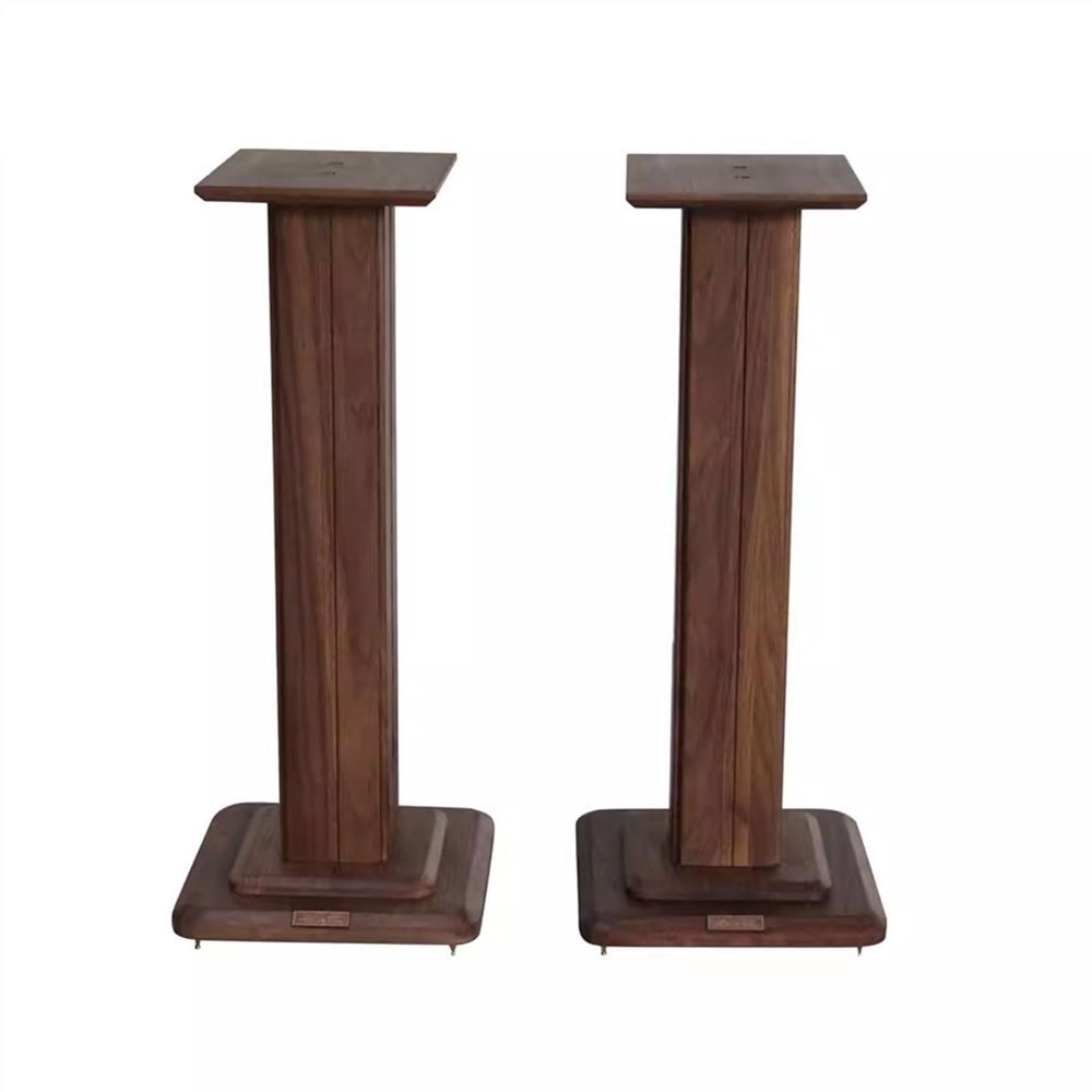 GLigeT Monitor Speaker Stands Solid Wood Speaker Stand Bookshelf Audio Rack Floor Theater Audio Bracket Speaker Stand Surround Frame Studio Monitor Stand(60CM)
