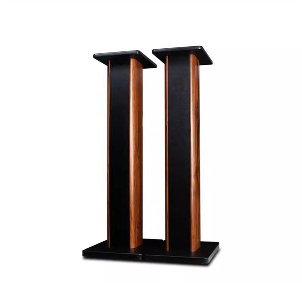 GLigeT Monitor Speaker Stands Audio Bracket Wooden Bookshelf Speaker Stand Card Package Surround Speaker Bracket Floor Stand can be Filled with Sand Studio Monitor Stand(A,60CM)
