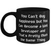 Funny Web developer 11oz 15oz Mug, You Can't Buy Happiness but You Can Become a Web, Present For Men Women, Joke Gifts From Boss view 1