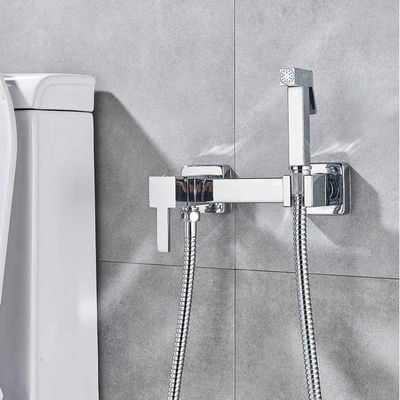 DAHSLNWKN Bathroom Sink TapsFaucet Bright Chrome Handheld Toiletsprayer Set Self Cleaning Handfaucet Bathroom Hand Sprayer Shower Head