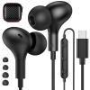 2-Pack USB C Headphones Black for iPhone 15 Pro Max,Samsung Galaxy,Googl Pixel,OnePlus,Huawei P70 60 50 40 30 Pro view 2