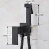 DAHSLNWKN Faucet Brass Shower Tap Black Washer Mixer Cold Hot Water Mixer Crane Square Shower Sprayer Head Tap Toilet Faucets view 2