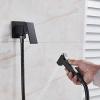 DAHSLNWKN Faucet Brass Shower Tap Black Washer Mixer Cold Hot Water Mixer Crane Square Shower Sprayer Head Tap Toilet Faucets view 3