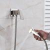 DAHSLNWKN Bathroom Sink TapsFaucet Brass Shower Tap Washer Mixer Cold Hot Water Mixer Crane Square Shower Sprayer Head Tap Toilet Faucets-Matt Black(Brushed Nickle) view 4