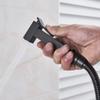 MUOBSBJRX Bathroom Sink TapsFaucet Brass Shower Tap Washer Mixer Cold Hot Water Mixer Crane Square Shower Sprayer Head Tap Toilet Faucets-Matt Black(Matt Black) view 4