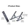 Adjustable Hight Laptop Stand, Foldable Portable Notebook Stand, Compatible with Laptops Within 15.6 in view 2