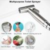 MUOBSBJRX HandheldSprayer kitSprayer, Stainless Steel HandheldSprayer Valve Hose Cleaning Kit Bathroom Accessories with Tee Valve Mounting Holder Screw Accessories Kit Valve view 3