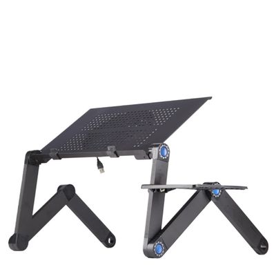 ZHCHAO Aluminum Alloy Laptop Table Foldable Bedside Table Dormitory Lazy Cooling Standing Desk(D)