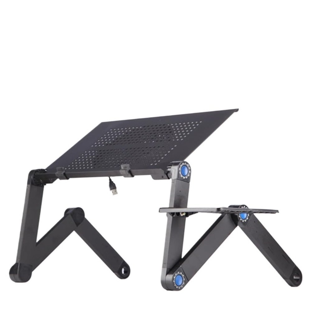 ZHCHAO Aluminum Alloy Laptop Table Foldable Bedside Table Dormitory Lazy Cooling Standing Desk(D)