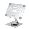 ZHCHAO 360 Degree Rotating Tablet Stand Aluminum Alloy Acrylic Desktop Tablet Base Reading Stand(White-Fruit peach5) view 1