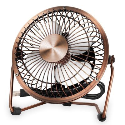 Psdndeww 4/6inch USB Desk Fan Portable Table Cooling Fan Adjustable 360 Degree Rotatable Metal Quiet Electric Fan for Home
