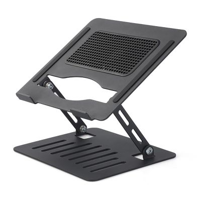 ZXDRYBHD Laptop Stand for Desk, Laptop Riser for Desk with 360 Rotating Base, Multi-Angle Adjustable, Foldable Computer Stand(Black)