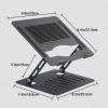 ZXDRYBHD Laptop Stand for Desk, Laptop Riser for Desk with 360 Rotating Base, Multi-Angle Adjustable, Foldable Computer Stand(Black) view 2